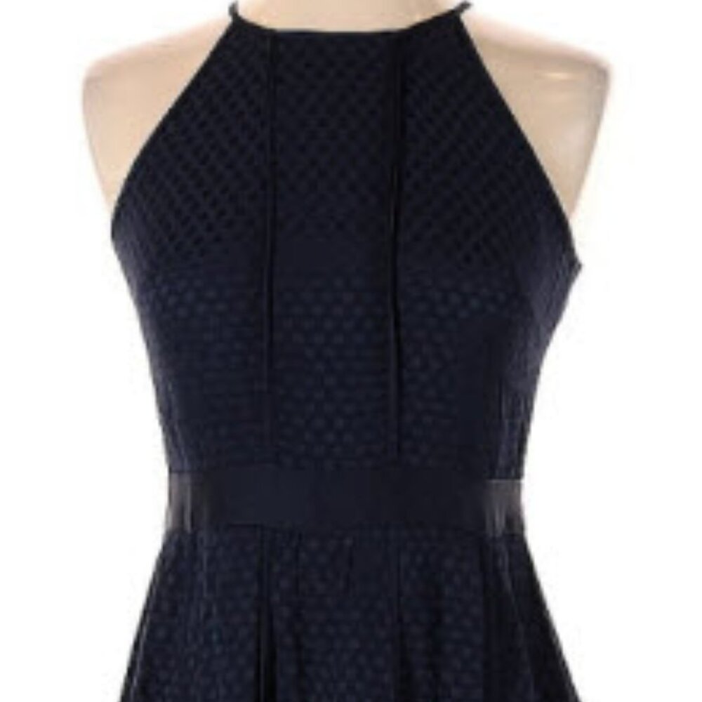 NWT - Banana Republic Navy Polka Dot Satin Cocktail Dress 00P
